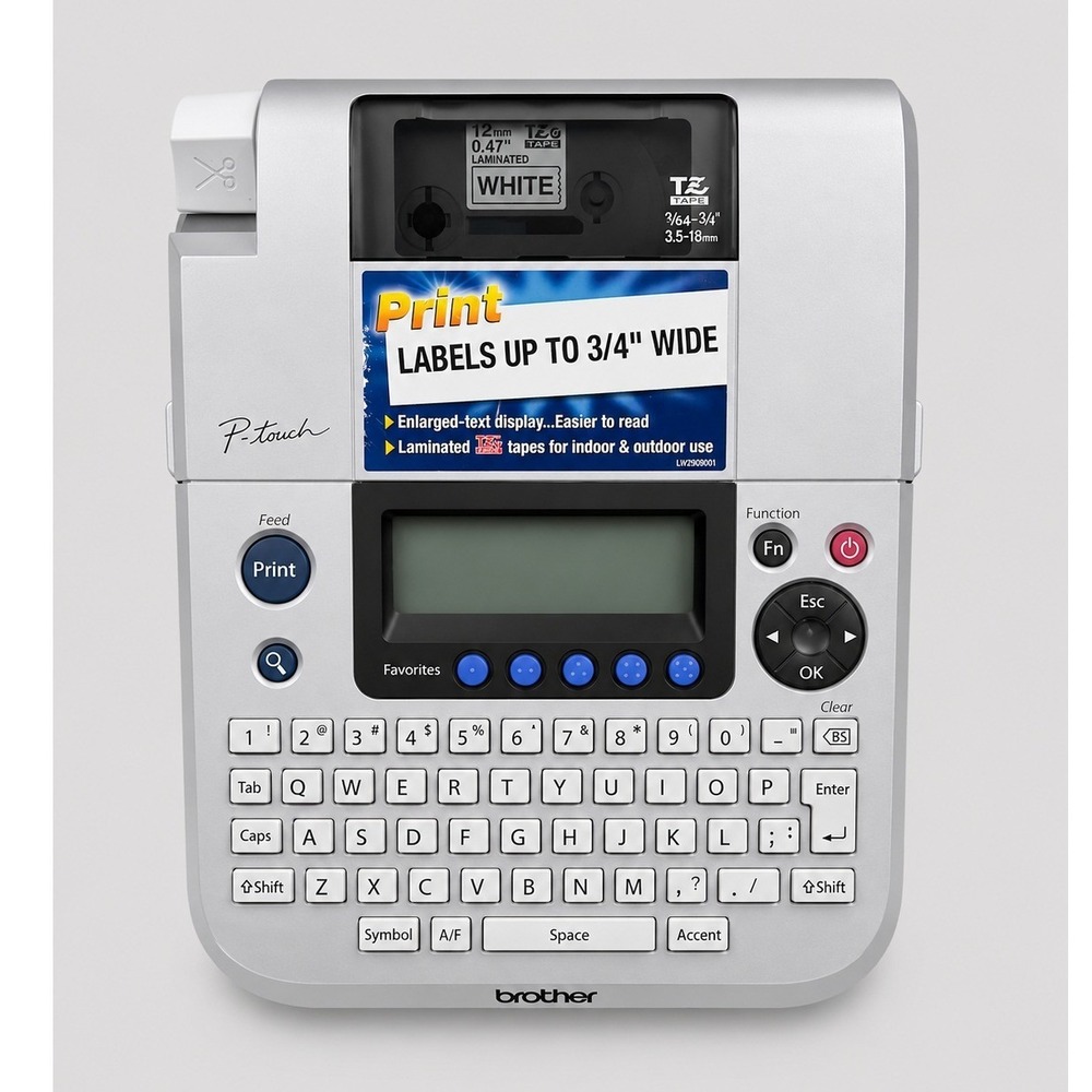 Brother P-Touch PT-1880 Label Maker Silver Handheld Desktop Printer TZ Tape